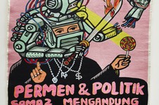 Embroidered Posters Use Monsters and Aliens to Satirise Indonesian Politics